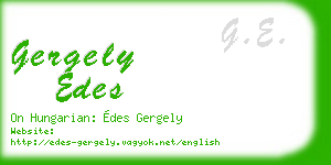 gergely edes business card