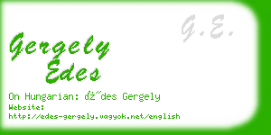 gergely edes business card